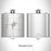 Rendered View of Oakes North Dakota Map Engraving on 6oz Stainless Steel Flask