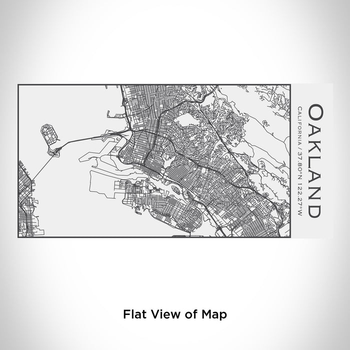 Rendered View of Oakland California Map Engraving on 17oz Stainless Steel Insulated Cola Bottle in White