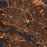 Oakland California Map Print in Ember Style Zoomed In Close Up Showing Details