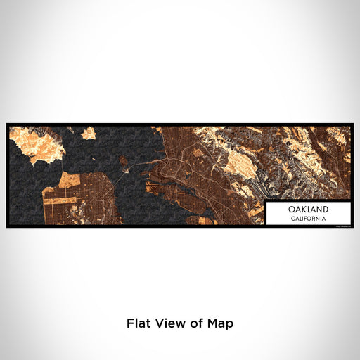Flat View of Map Custom Oakland California Map Enamel Mug in Ember