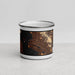 Front View Custom Oakland California Map Enamel Mug in Ember