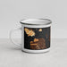 Left View Custom Oakland California Map Enamel Mug in Ember