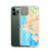 Custom Oakland California Map Phone Case in Watercolor on Table with Laptop and Plant