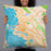 Person holding 22x22 Custom Oakland California Map Throw Pillow in Watercolor