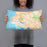 Person holding 20x12 Custom Oakland California Map Throw Pillow in Watercolor