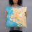 Person holding 18x18 Custom Oakland California Map Throw Pillow in Watercolor