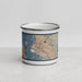 Front View Custom Oakland California Map Enamel Mug in Woodblock