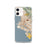 Custom Oakland California Map iPhone 12 Phone Case in Woodblock