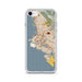 Custom Oakland California Map iPhone SE Phone Case in Woodblock