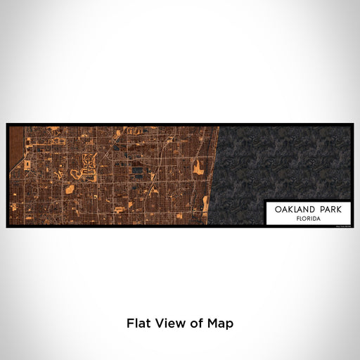Flat View of Map Custom Oakland Park Florida Map Enamel Mug in Ember