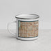 Left View Custom Oakland Park Florida Map Enamel Mug in Woodblock
