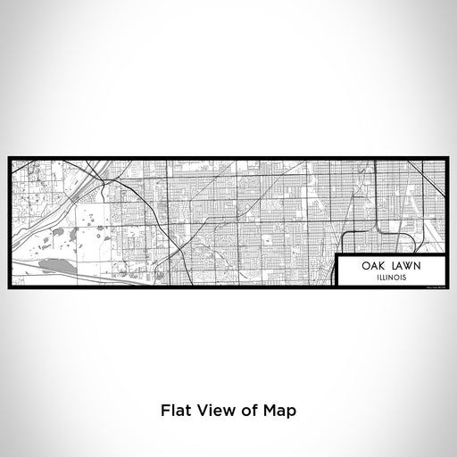 Flat View of Map Custom Oak Lawn Illinois Map Enamel Mug in Classic