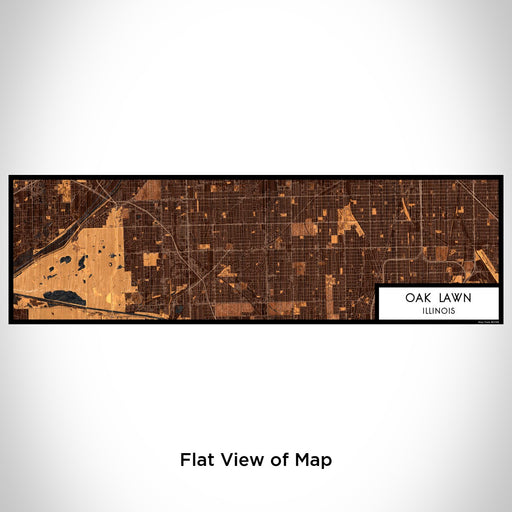 Flat View of Map Custom Oak Lawn Illinois Map Enamel Mug in Ember