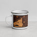 Left View Custom Oak Lawn Illinois Map Enamel Mug in Ember