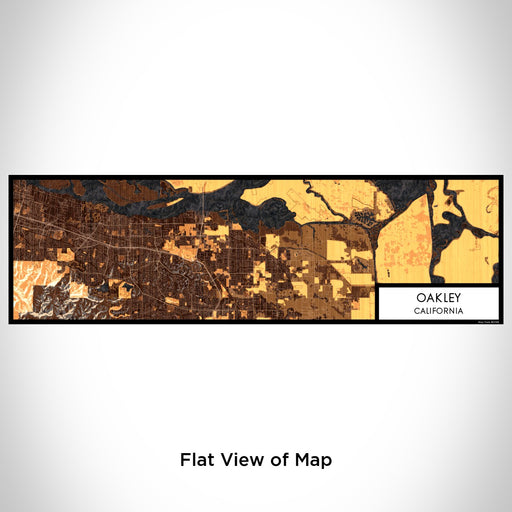 Flat View of Map Custom Oakley California Map Enamel Mug in Ember