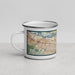Left View Custom Oakley California Map Enamel Mug in Woodblock