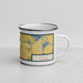 Right View Custom Oakley California Map Enamel Mug in Woodblock