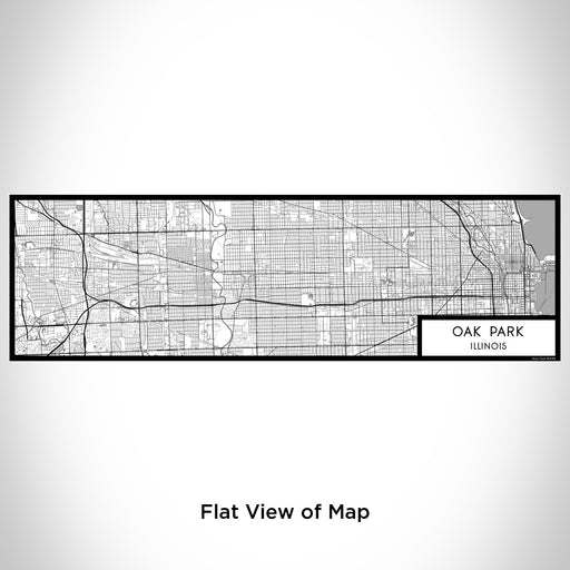 Flat View of Map Custom Oak Park Illinois Map Enamel Mug in Classic