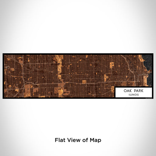 Flat View of Map Custom Oak Park Illinois Map Enamel Mug in Ember