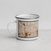 Left View Custom Oak Park Illinois Map Enamel Mug in Woodblock