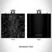Rendered View of Oak Ridge North Carolina Map Engraving on 6oz Stainless Steel Flask in Black