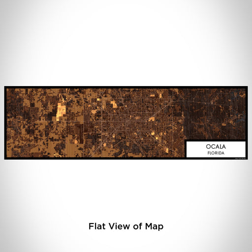 Flat View of Map Custom Ocala Florida Map Enamel Mug in Ember