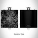 Rendered View of Ocala Florida Map Engraving on 6oz Stainless Steel Flask in Black