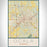 Ocala Florida Map Print Portrait Orientation in Woodblock Style With Shaded Background