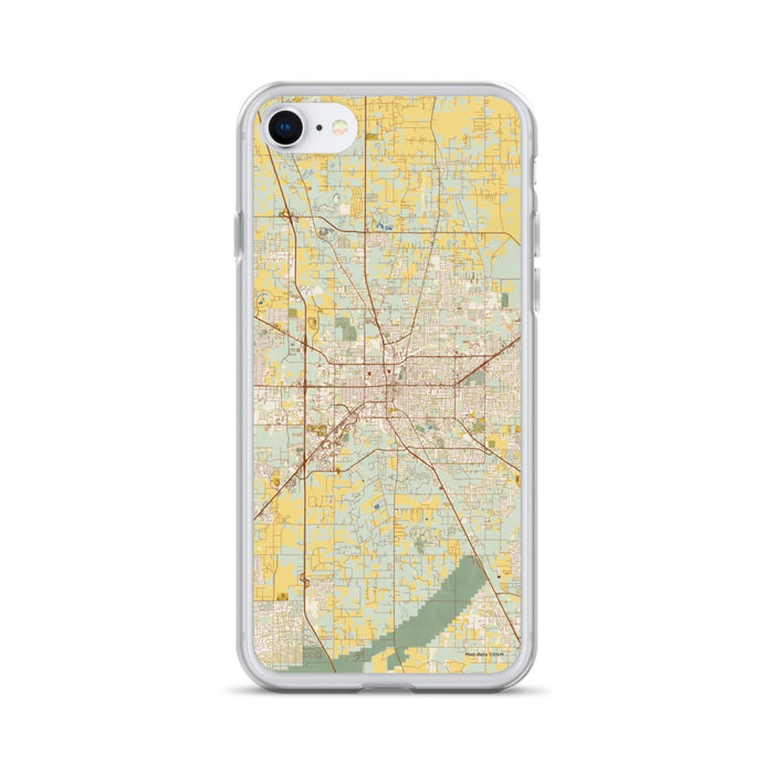 Custom Ocala Florida Map Phone Case in Woodblock