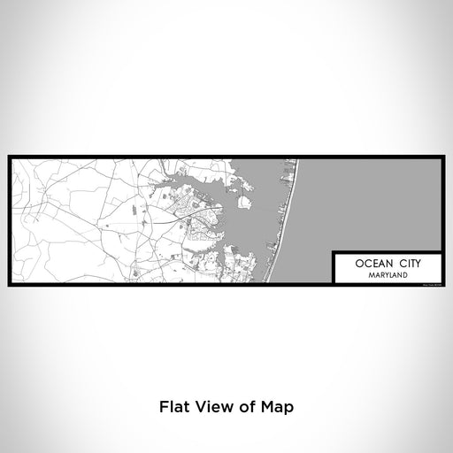 Flat View of Map Custom Ocean City Maryland Map Enamel Mug in Classic