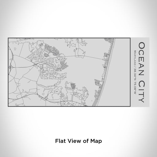 Rendered View of Ocean City Maryland Map Engraving on 17oz Stainless Steel Insulated Cola Bottle