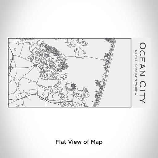 Rendered View of Ocean City Maryland Map Engraving on 17oz Stainless Steel Insulated Cola Bottle in White