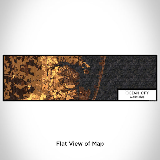 Flat View of Map Custom Ocean City Maryland Map Enamel Mug in Ember