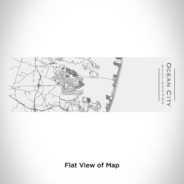 Rendered View of Ocean City Maryland Map Engraving on 10oz Stainless Steel Insulated Cup with Sliding Lid in White