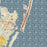 Ocean City Maryland Map Print in Woodblock Style Zoomed In Close Up Showing Details