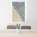 24x36 Oceanside California Map Print Portrait Orientation in Afternoon Style Behind 2 Chairs Table and Potted Plant