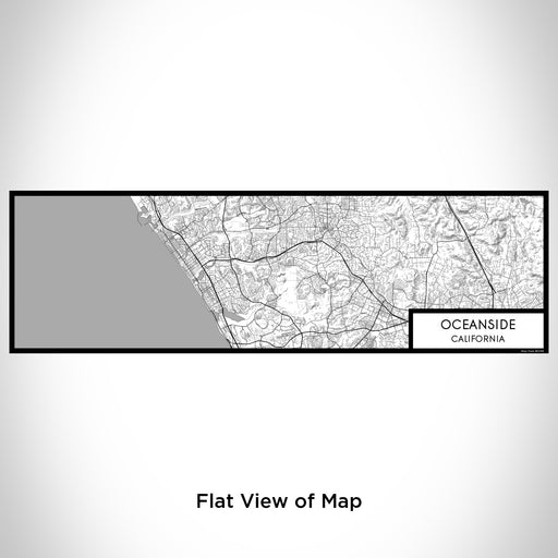 Flat View of Map Custom Oceanside California Map Enamel Mug in Classic