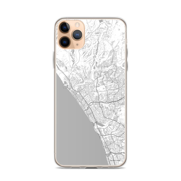 Custom Oceanside California Map Phone Case in Classic