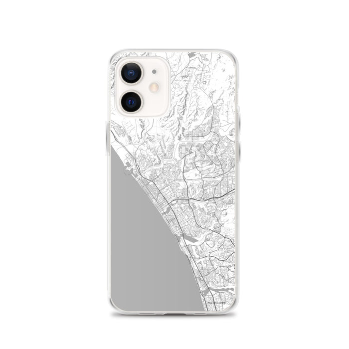 Custom Oceanside California Map iPhone 12 Phone Case in Classic