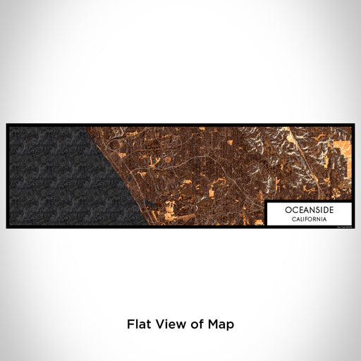 Flat View of Map Custom Oceanside California Map Enamel Mug in Ember