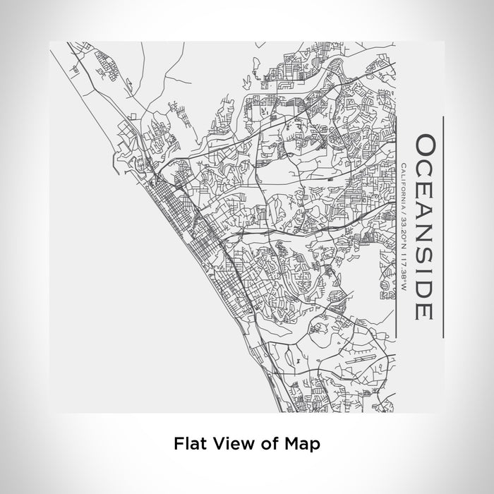 Rendered View of Oceanside California Map Engraving on 17oz Stainless Steel Insulated Tumbler in White