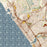 Oceanside California Map Print in Woodblock Style Zoomed In Close Up Showing Details