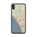 Custom Oceanside California Map Phone Case in Woodblock
