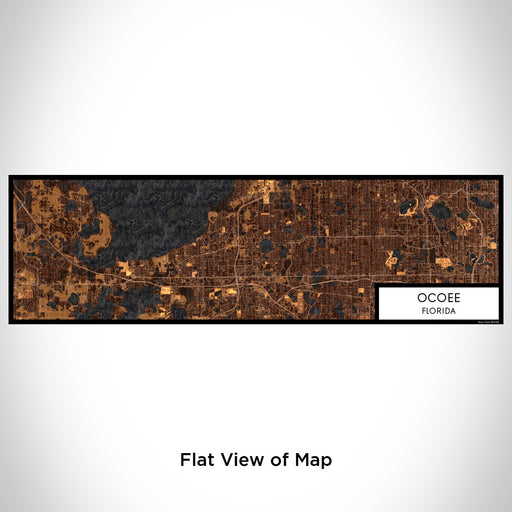 Flat View of Map Custom Ocoee Florida Map Enamel Mug in Ember