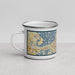 Left View Custom Ocoee Florida Map Enamel Mug in Woodblock