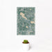 12x18 Oconomowoc Wisconsin Map Print Portrait Orientation in Afternoon Style With Small Cactus Plant in White Planter