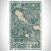 Oconomowoc Wisconsin Map Print Portrait Orientation in Afternoon Style With Shaded Background