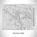 Rendered View of Oconomowoc Wisconsin Map Engraving on 20oz Stainless Steel Insulated Bottle with Bamboo Top
