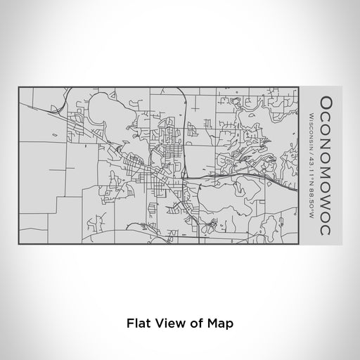 Rendered View of Oconomowoc Wisconsin Map Engraving on 17oz Stainless Steel Insulated Cola Bottle
