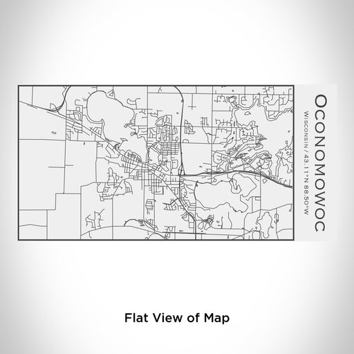 Rendered View of Oconomowoc Wisconsin Map Engraving on 17oz Stainless Steel Insulated Cola Bottle in White